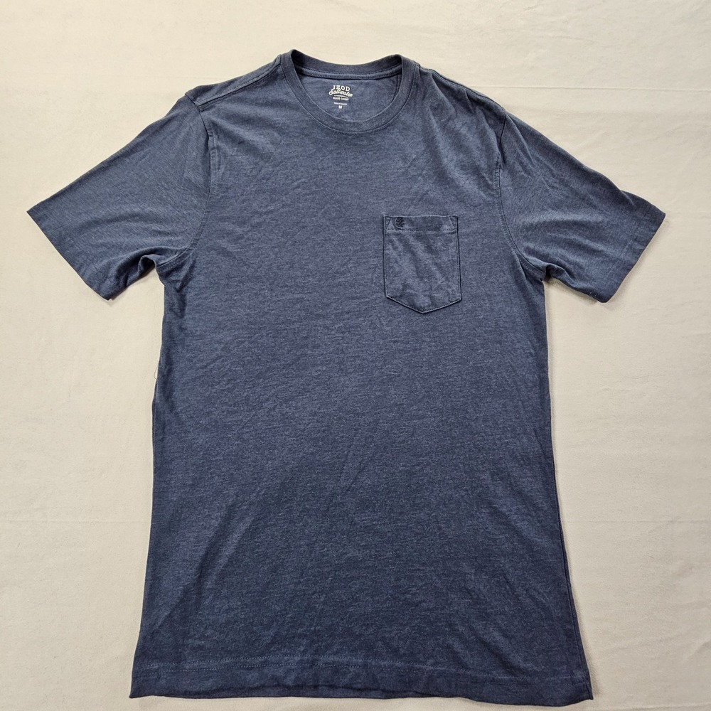 IZOD Saltwater Relaxed Classics Blue Short Sleeve Pocket T-Shirt Men's M